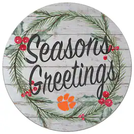 Jardine - Clemson Tigers 20'' x 20'' Season's Greetings Circle - White