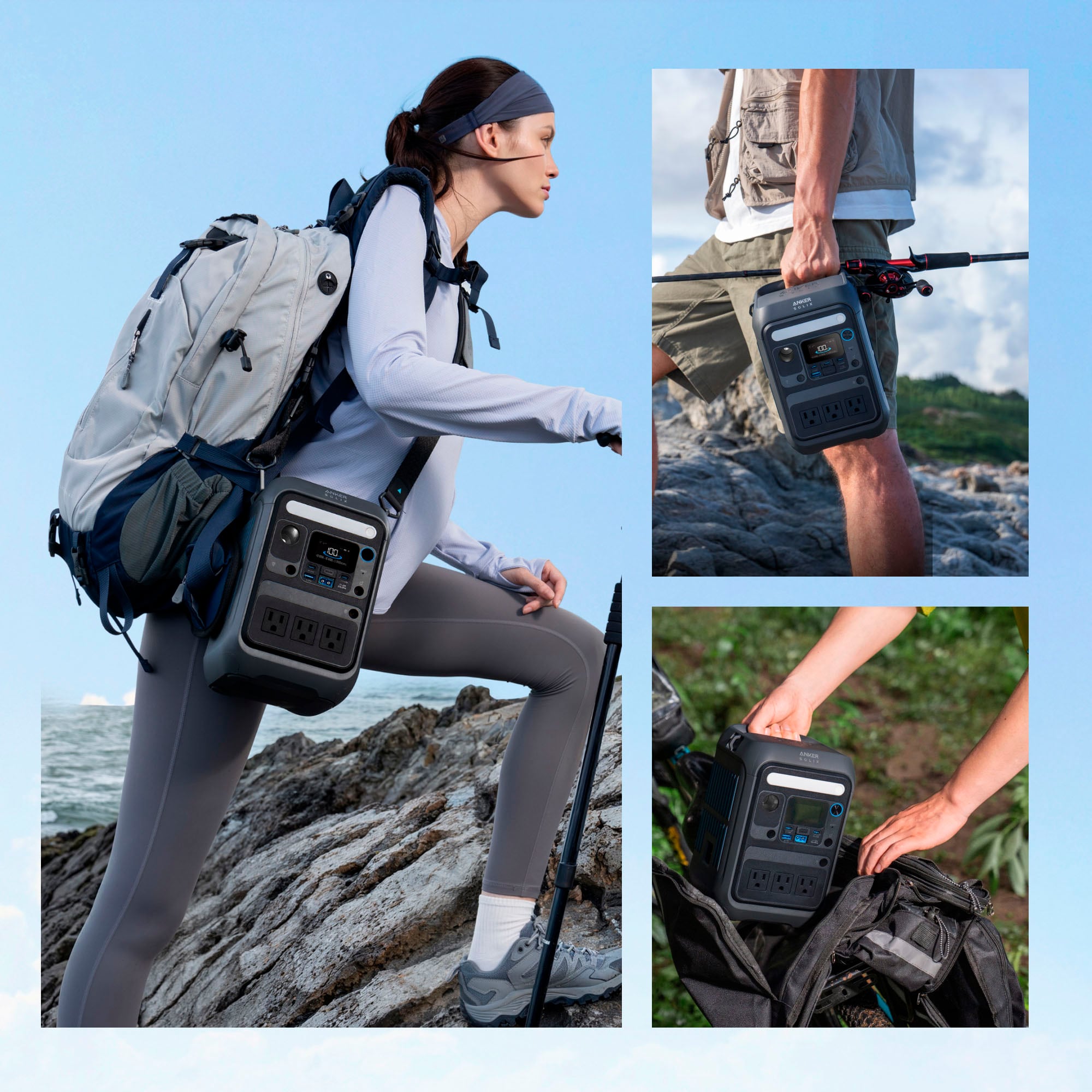 Alt View 11. Anker - SOLIX C300X Portable Power Station (90,000mAh) with Fast Charge (288 Wh Capacity) - Black.