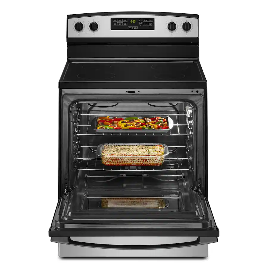 Amana 30 in. Wide 4 elements 4.8 cu. ft. Freestanding Electric Range ...