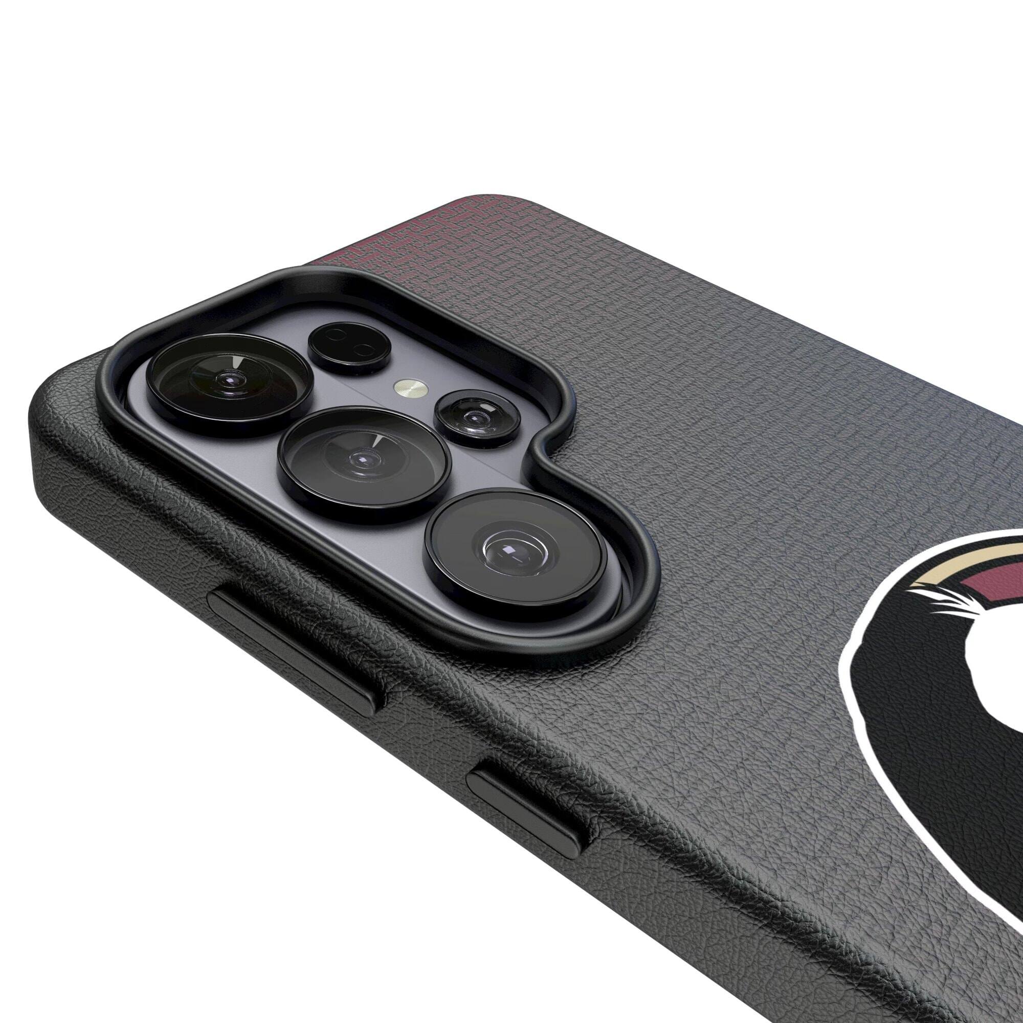 Alt View 2. Keyscaper - Florida State Seminoles Linen Galaxy Magnetic Bump Case - S24 - Black.