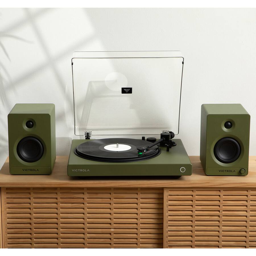 Victrola Wave Bluetooth Turntable with Auracast Green VPT-1520-GRN
