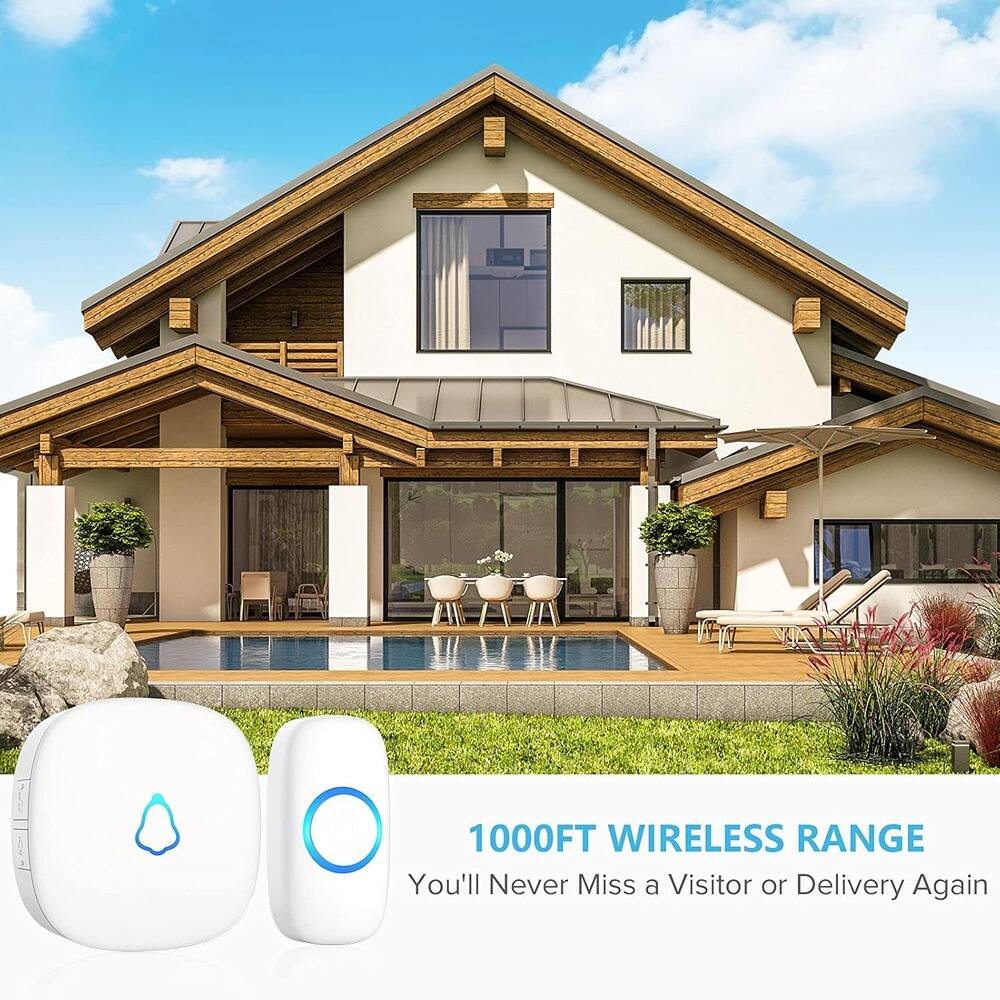 1000FT WIRELESS RANGE  
You'll Never Miss a Visitor or Delivery Again
