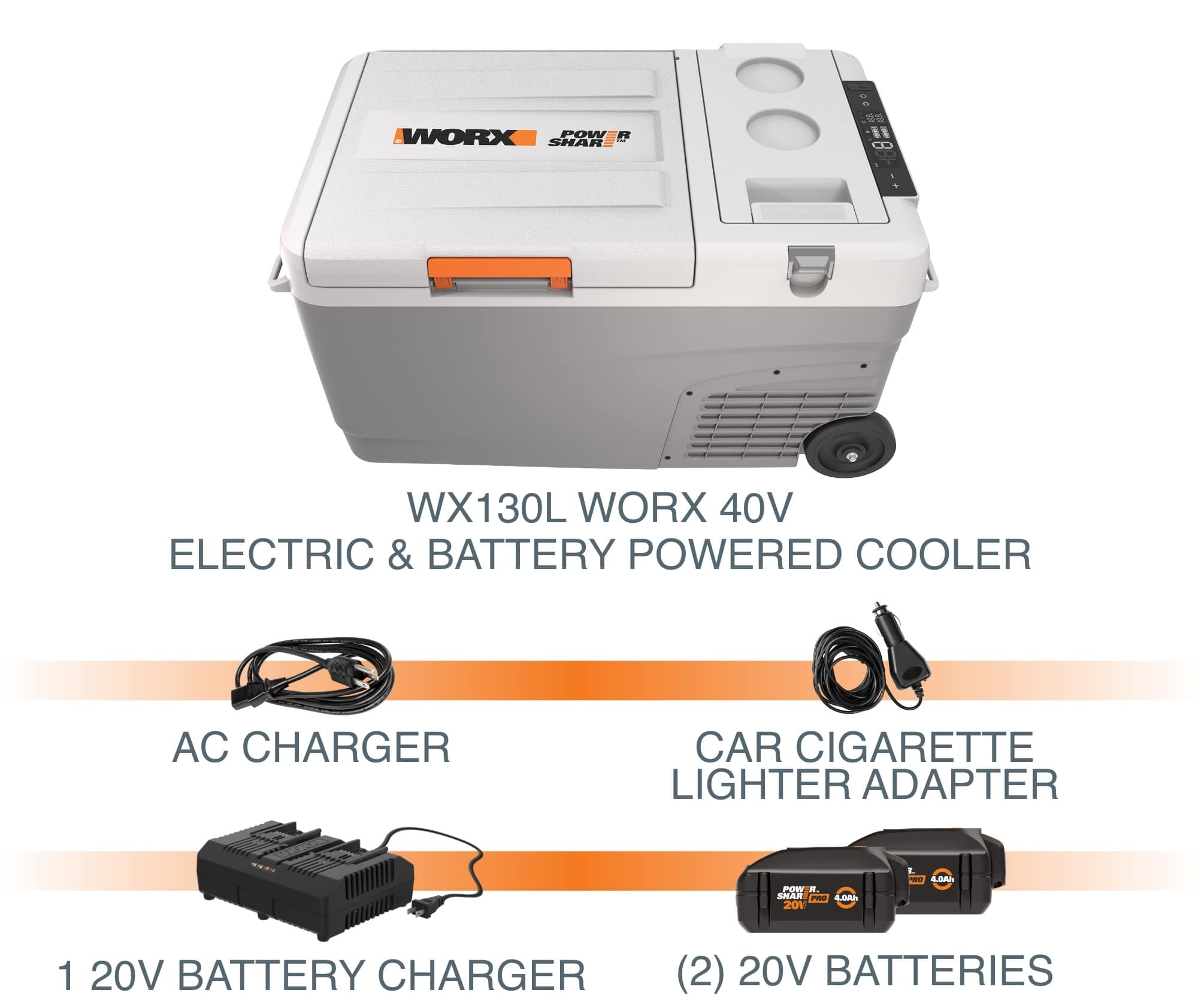 Alt View 15. WORX - 20V Battery Powered & Electric Cooler - Black.