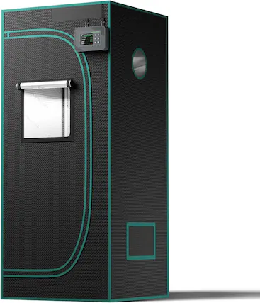 Front. PAIHOME - 2x2 Advanced Grow Tent, 24"x24"x55" with 1680D High-Reflective Diamond Mylar, Smooth Zippers – Indoor Plant Growing.
