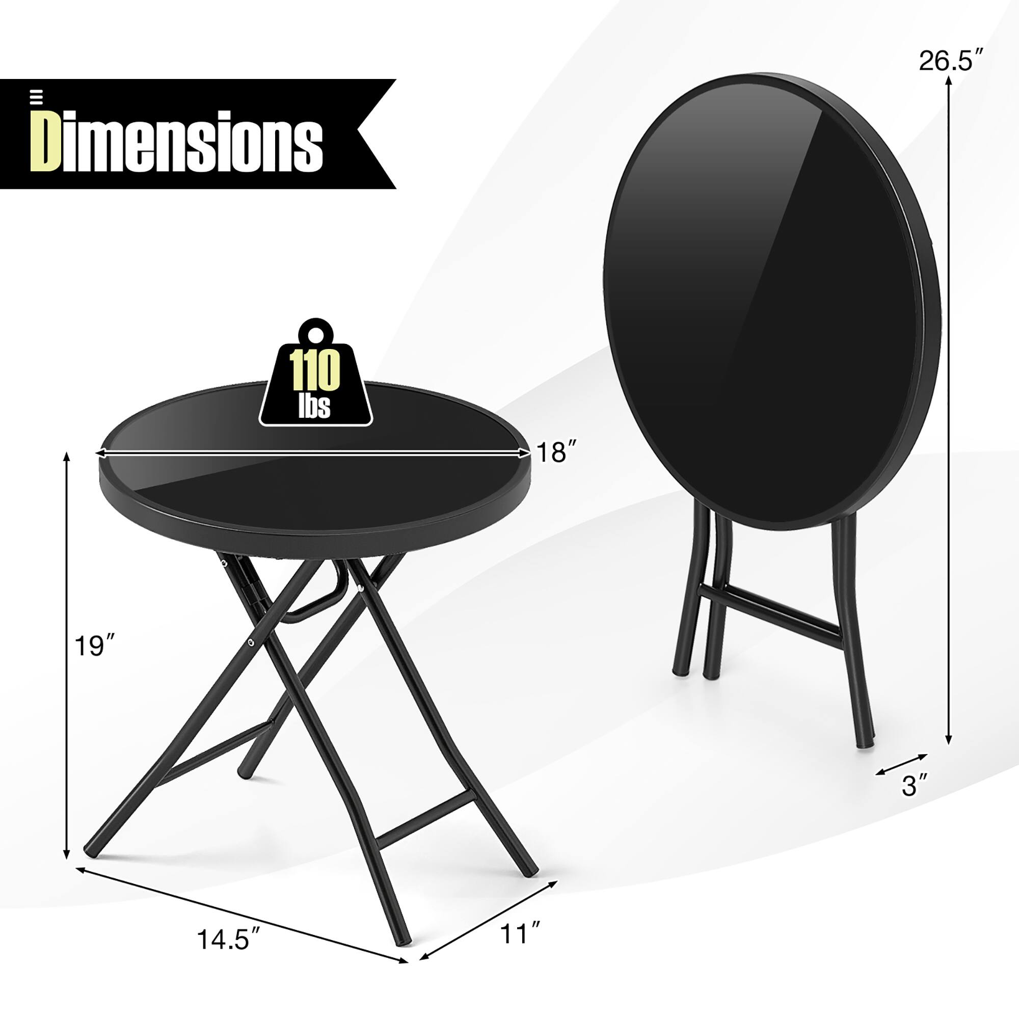 Dimensions
26.5"
110 lbs
18"
19"
3"
14.5"
11"