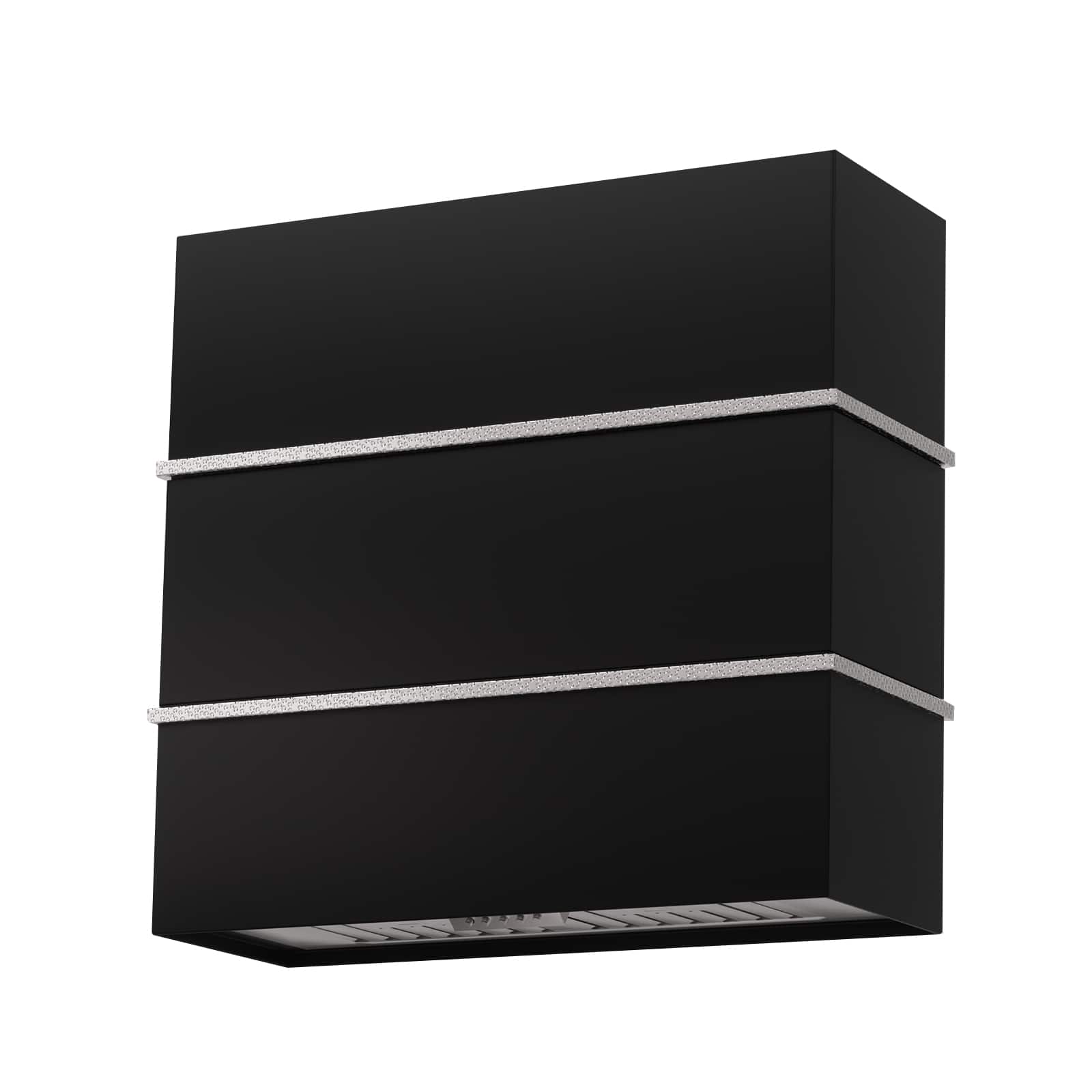 Akicon - 30 inches - Externally Vented - Wall Range Hood - Black with Nickel