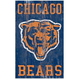 Fan Creations - Chicago Bears 11'' x 19'' Heritage Distressed Logo Sign - Multicolor
