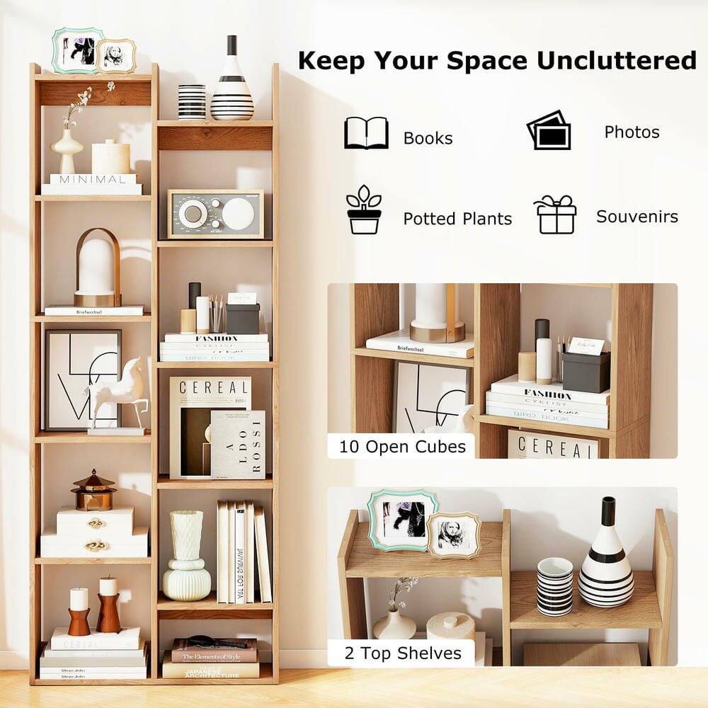 Keep Your Space Uncluttered

- Books
- Photos
- Potted Plants
- Souvenirs

10 Open Cubes

2 Top Shelves