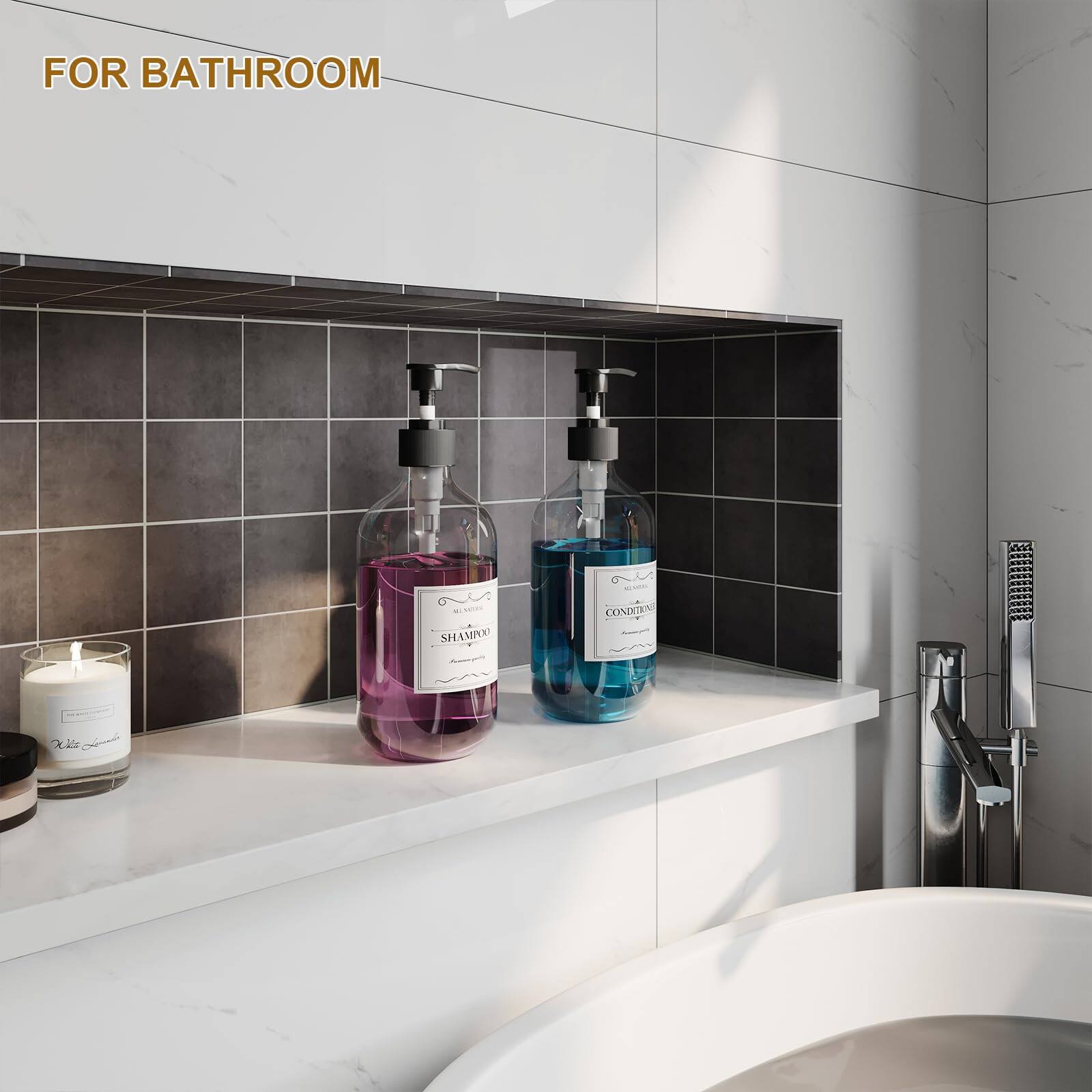 Dapper Styles Dish Soap Dispenser For Kitchen Hand Bathroom Plastic And ...