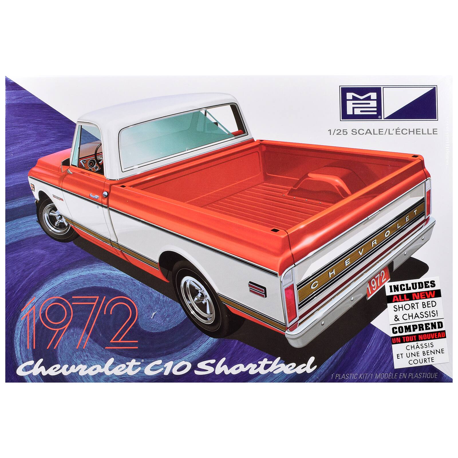Skill 2 Model Kit 1972 Chevrolet C10 Shortbed Pickup Truck 1/25 Scale ...
