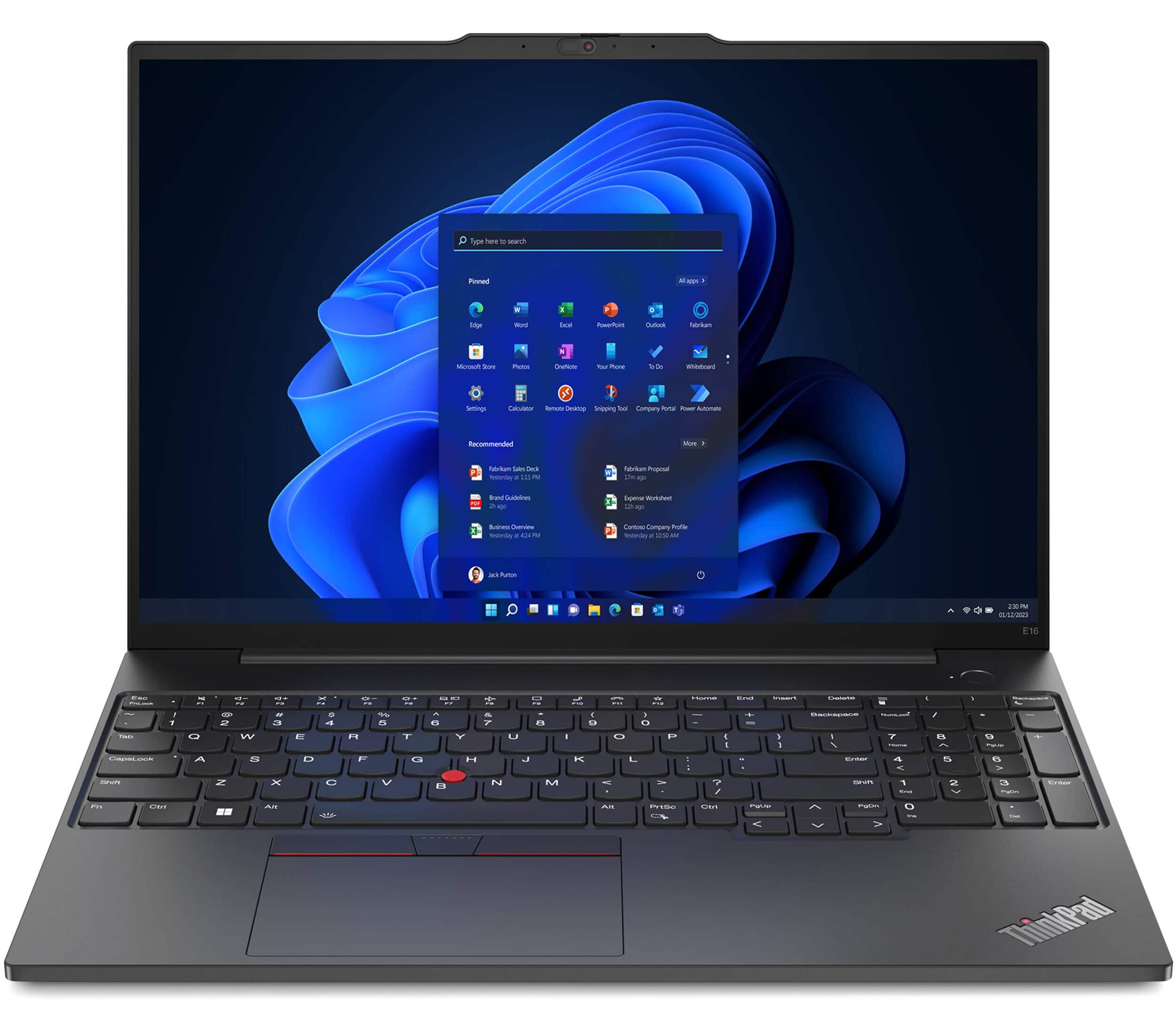 Lenovo - ThinkPad E16 21JTS0A200 Laptop, Ryzen 5 7530U, 16GB, 512GB SSD, 16.0" (1920x1200), Radeon, Win 11 Pro - Black