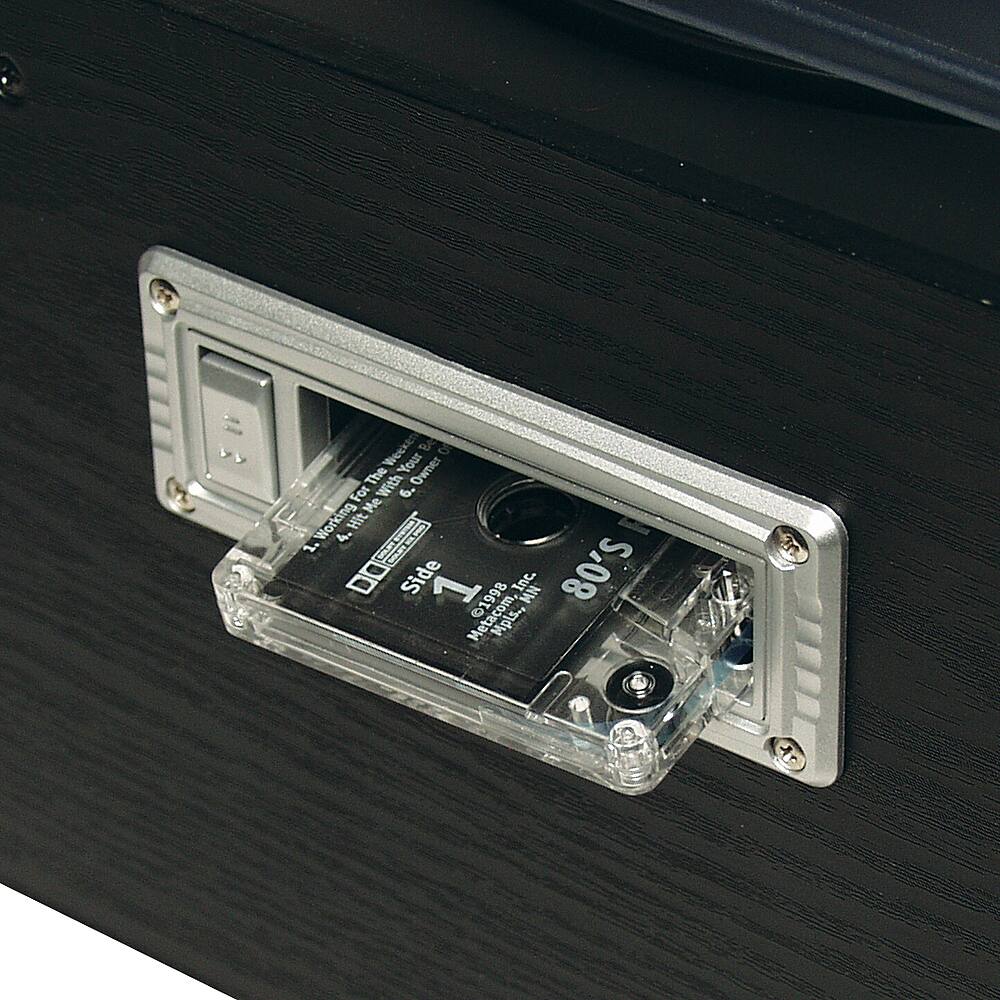 Alt View 12. Jensen - 4W CD Stereo System with Cassette, Turntable and AM/FM Radio - Black.