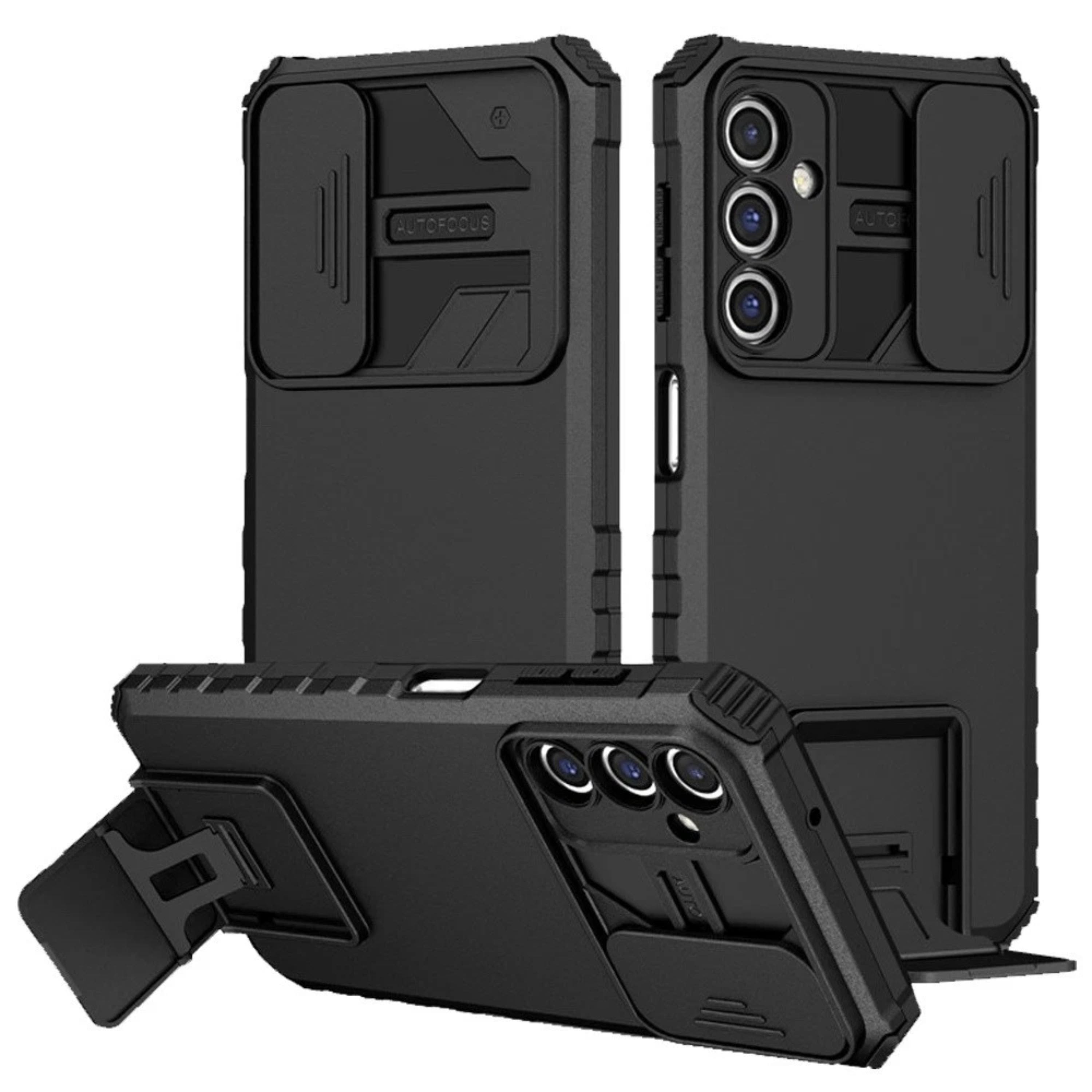 Kitcheniva - Dual Layer Camera Protection Stand Plus Tempered Glass For Samsung S25 Plus/S24 Plus - Black price history on PriceWatchPro