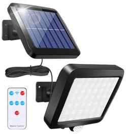 Stock Preferred - 56 LED Solar Street Light with Motion Sensor - Black