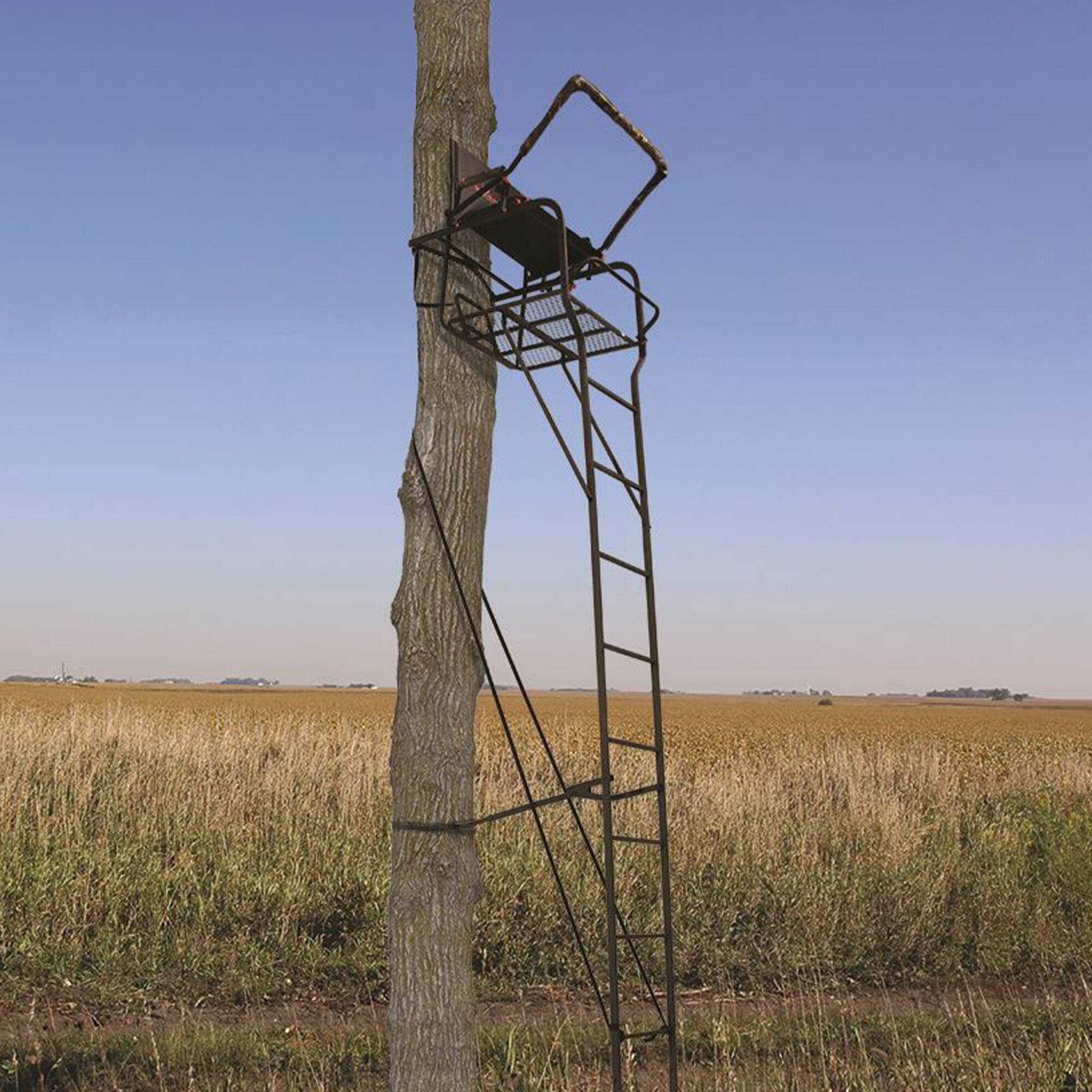 Alt View 2. Big Game Treestands - Big Game Hunter HD 1.5 Deer Hunting Ladder Climbing Tree Stand w/Extra Wide Seat - Black.