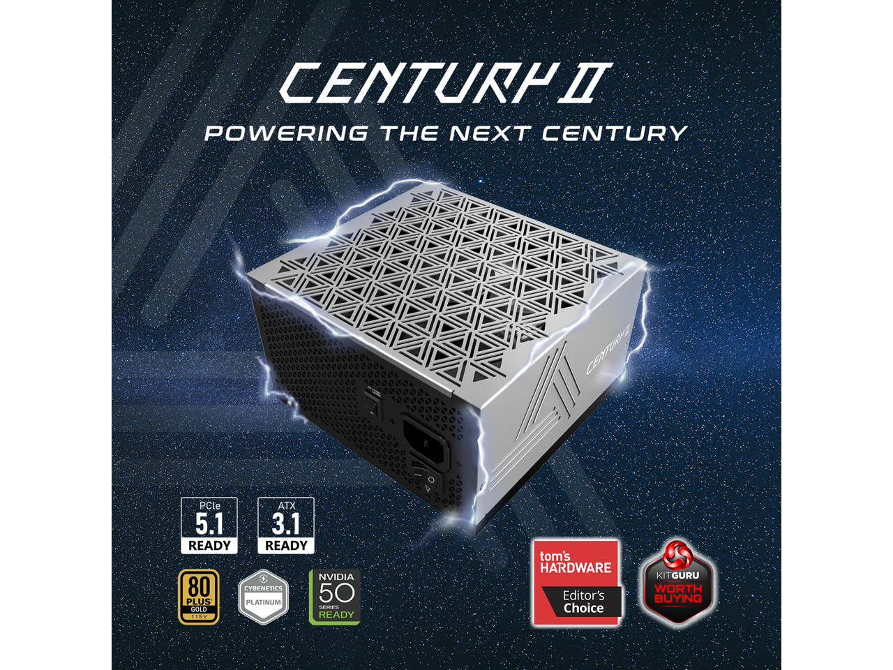 Montech CENTURY II 850W 80+ Gold & Cybenetics Platinum Modular PSU