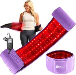 LifePro - Red Light Therapy Belt with 660nm and 850nm Infrared for Body Pain Relief and Wellness - Purple