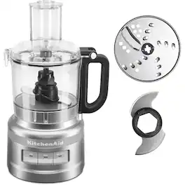 KitchenAid - Easy Store 7-Cup Food Processor in Contour - Silver