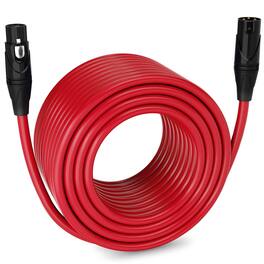 Lyxpro - 250 ft Balanced XLR Cable, Male to Female, 3 Pin Microphone Cable - Red