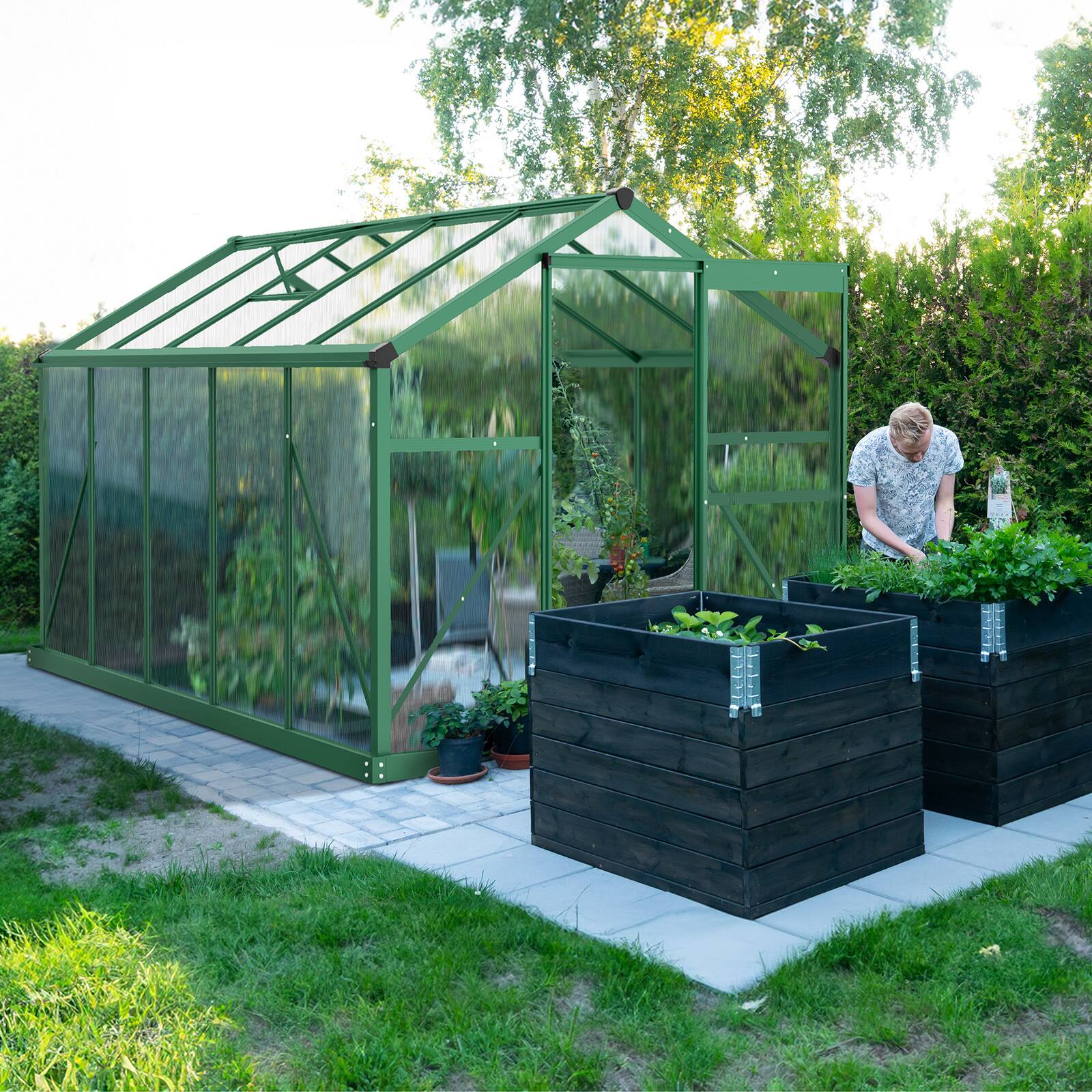 Alt View 1. Winado - Heavy Duty Large 6x10 FT Outdoor Greenhouse Polycarbonate Green Houses.