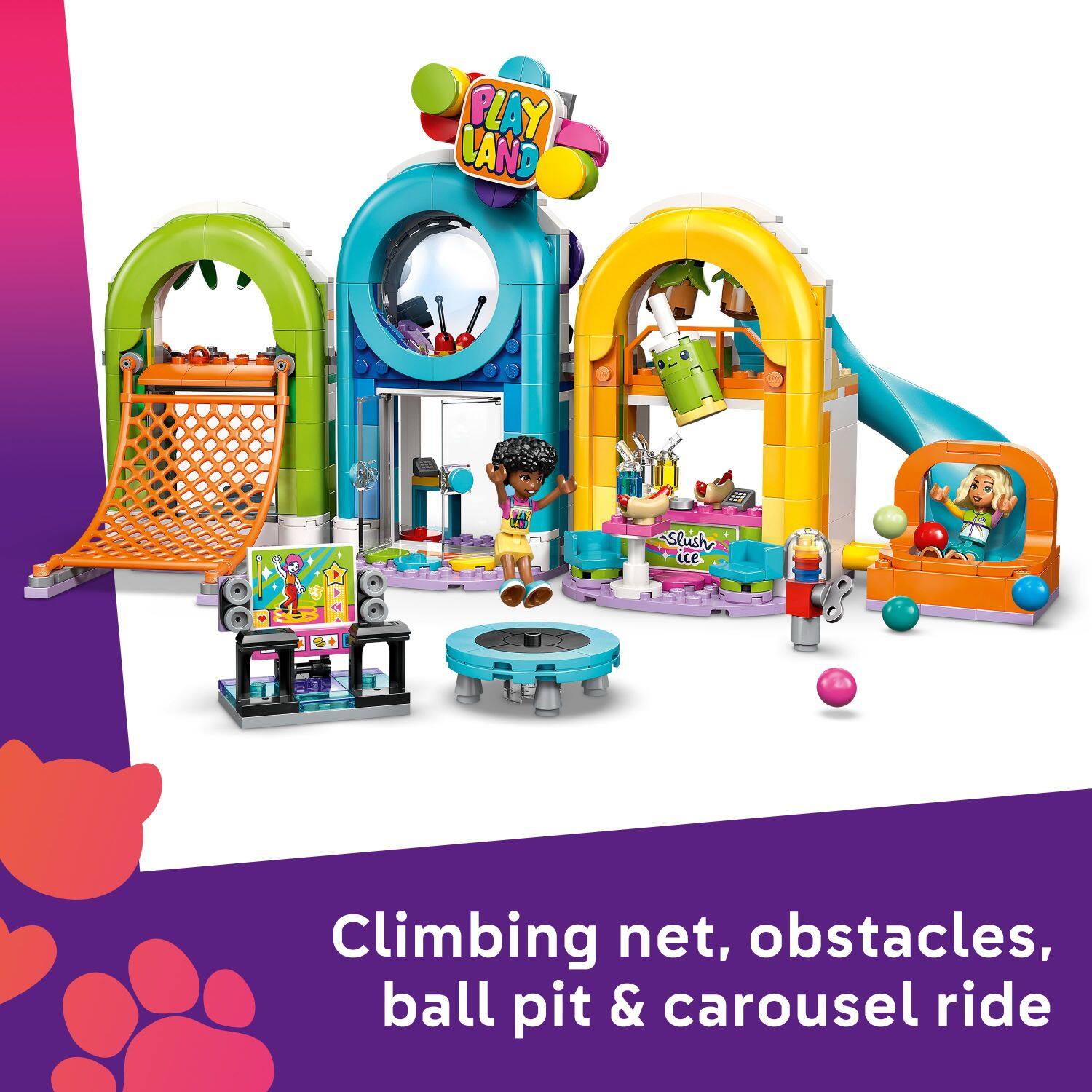 Play Land A Splash Ice 122 Climbing net, obstacles, ball pit & carousel ride