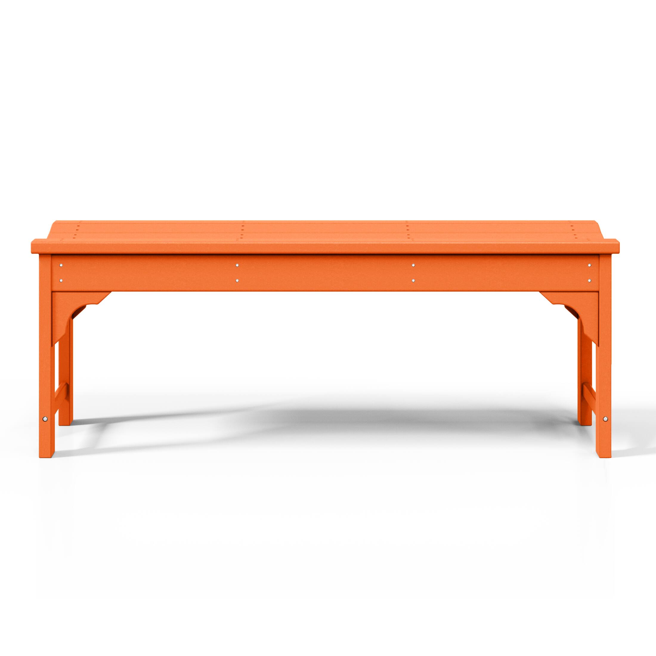 Alt View 1. WestinTrends - WestinTrends Malibu 48" length backless Poly Wood Outdoor / Garden bench - Orange.
