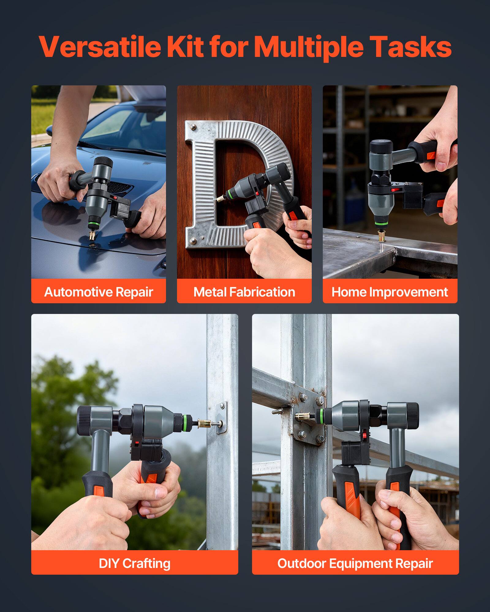 Versatile Kit for Multiple Tasks

- Automotive Repair
- Metal Fabrication
- Home Improvement
- DIY Crafting
- Outdoor Equipment Repair