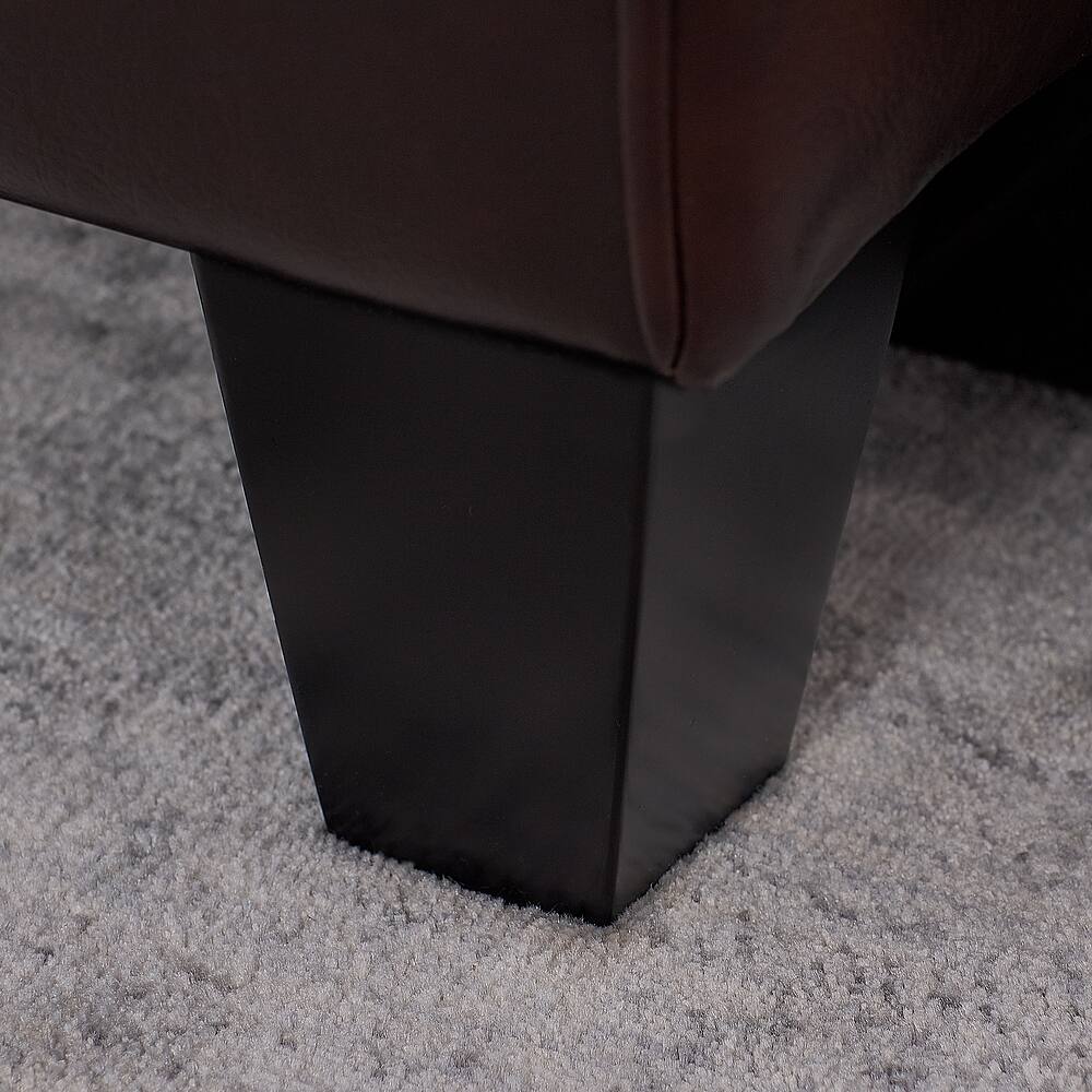 Best Buy Serta RTA Monaco Collection 61" Leather Loveseat Sofa Biscuit