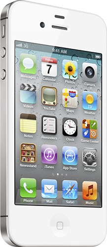  Apple® - iPhone® 4 with 8GB Memory - White (Verizon Wireless)