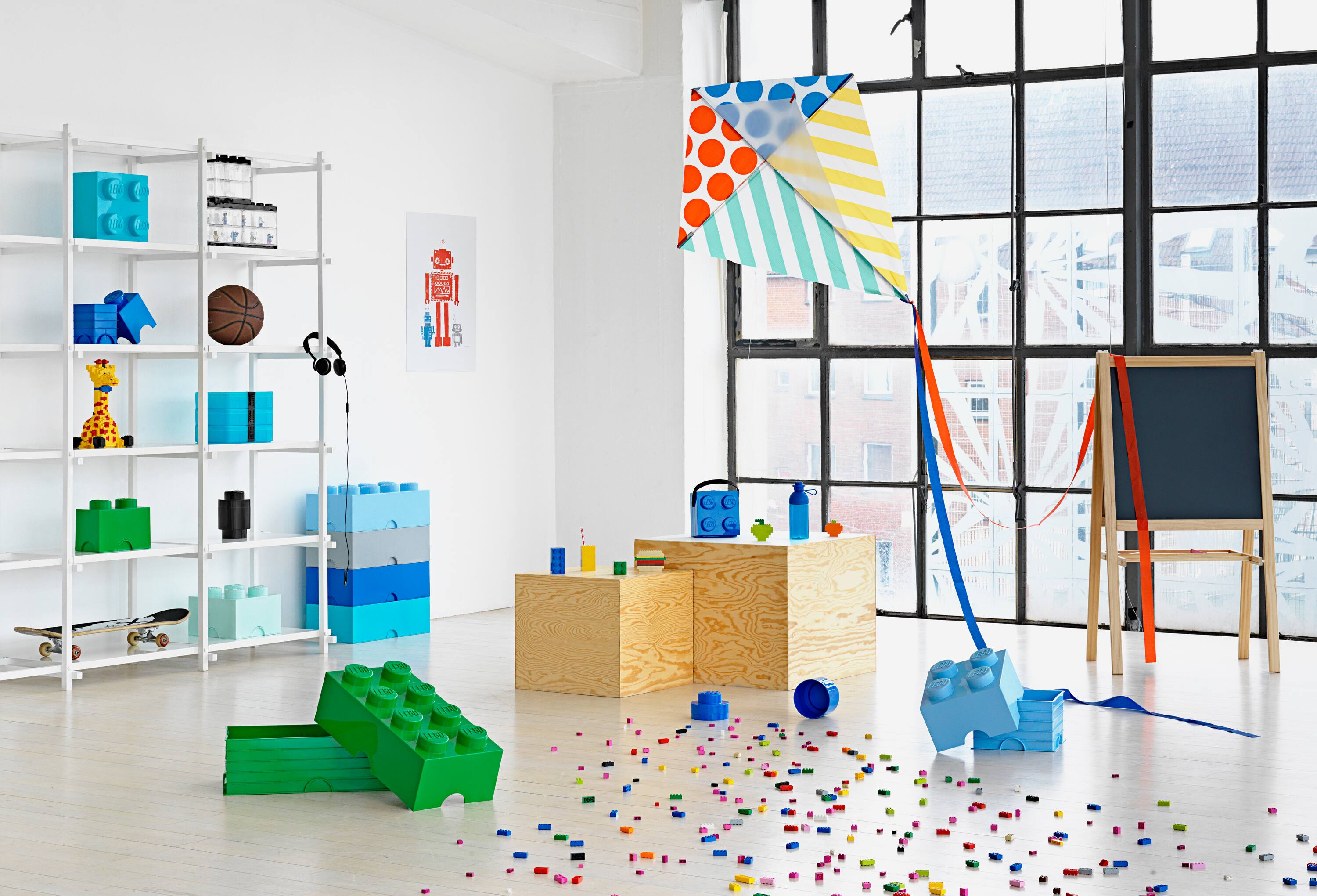 Left. Room Copenhagen - LEGO Storage Brick 8 Medium Pink.