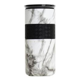 Elemental - Artisan Series Stainless Steel 16-Oz Insulated Tumbler - White Marble