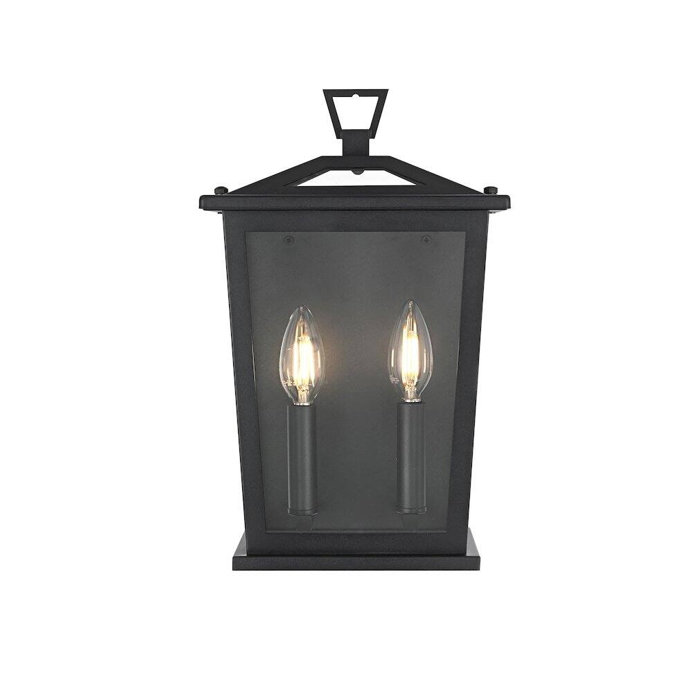 Alt View 2. Elegant Lighting - Richmond 7 inch Outdoor Pendant in Black - Black.