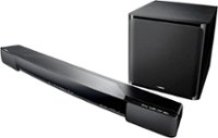 Front. Yamaha - 2.1-Channel Soundbar with Wireless Subwoofer - Black.
