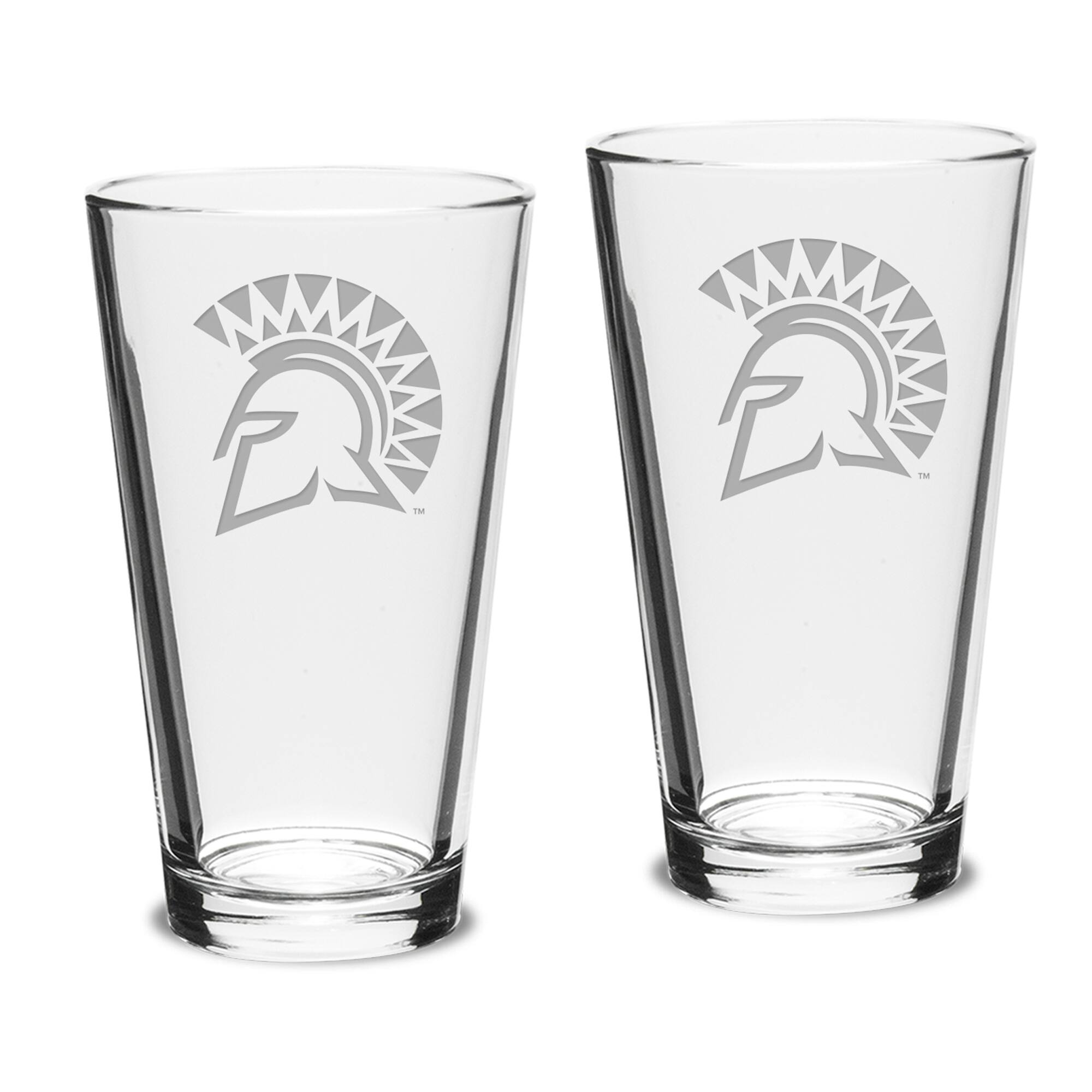 Front. Jardine - San Jose State Spartans 16oz. 2-Piece Classic Pub Glass Set - Multicolor.
