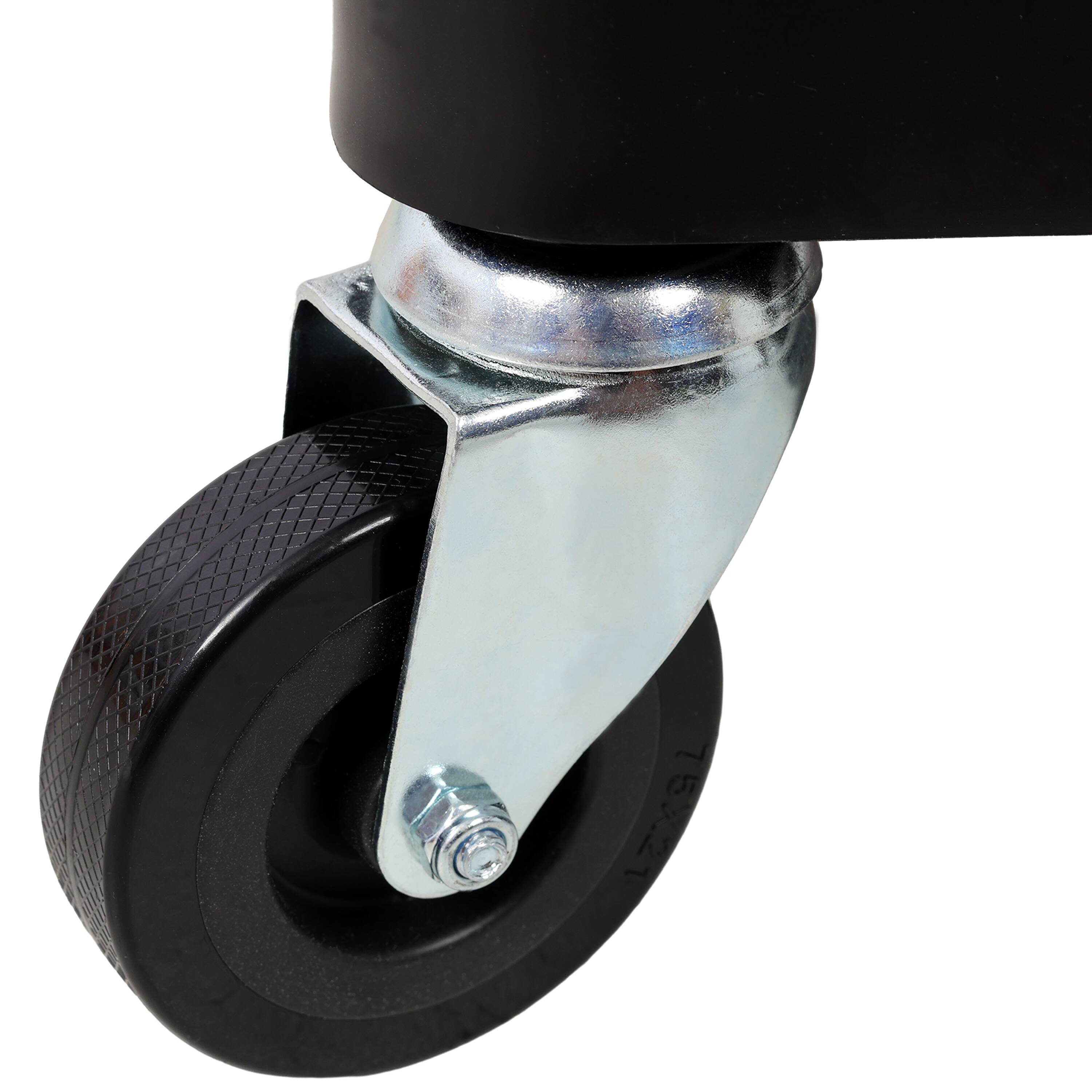 Alt View 8. ELEMENT ACE - 3-Tier Rolling Auto Detailing Cart with Wheels & Bucket Set - Black+Red.