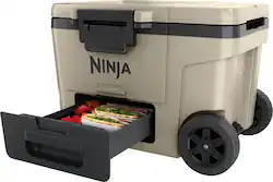 Ninja - FrostVault 45qt Wheeled Cooler with Dry Zone - Birch Beige - Front_Zoom