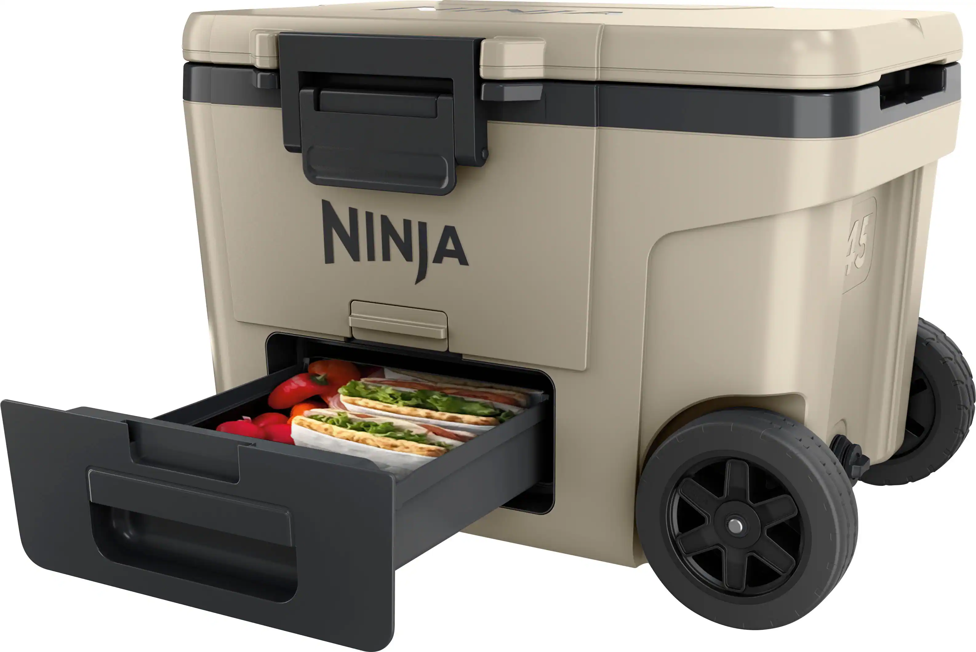Ninja - FrostVault 45qt Wheeled Cooler with Dry Zone - Birch Beige