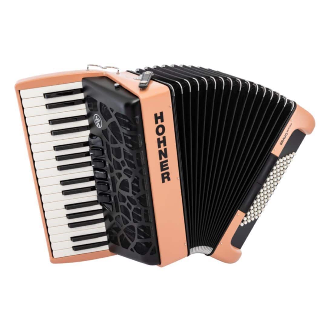Hohner - BRAVO MyColor III 72 Chromatic Piano Key Accordion (Sunrise Light Orange)