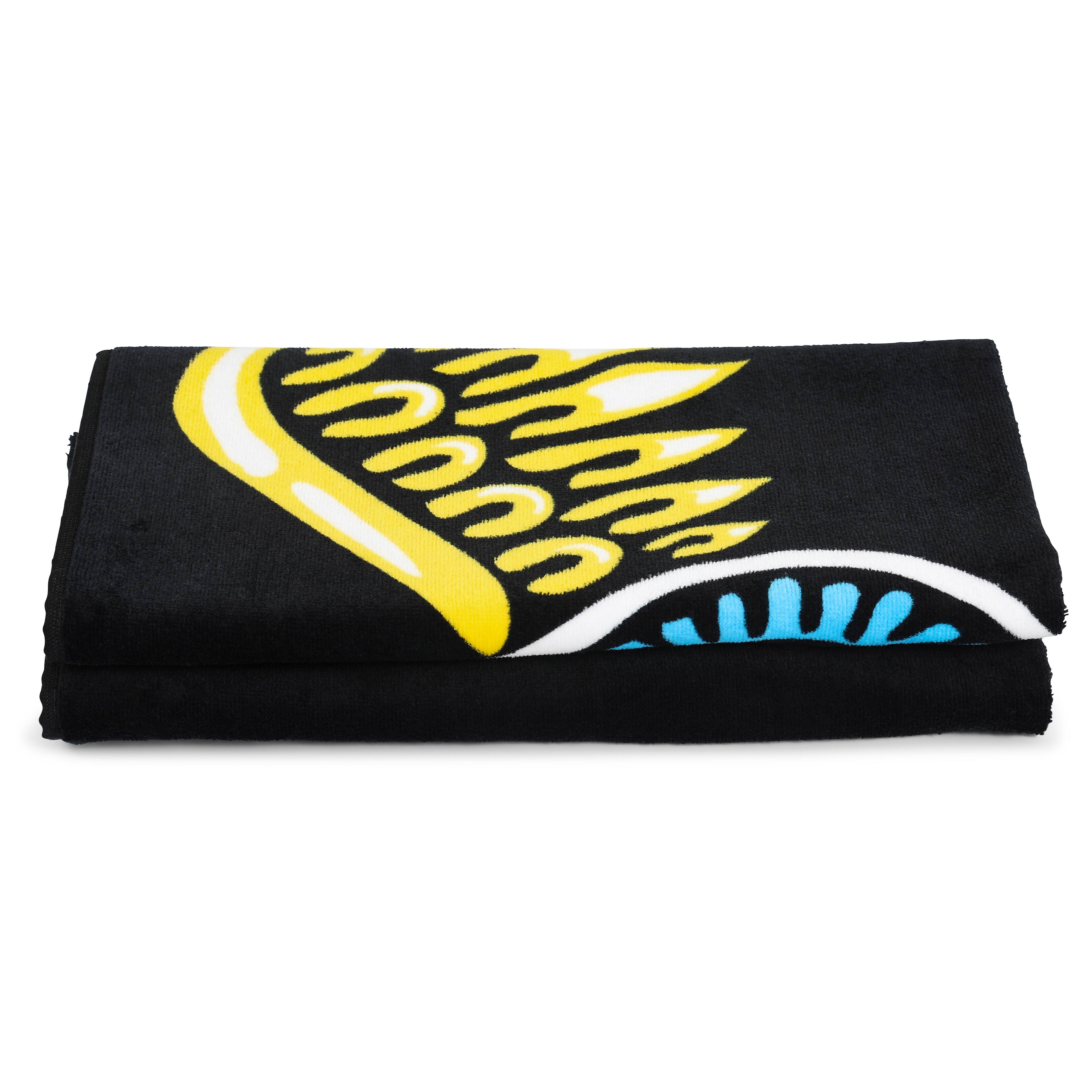 Alt View 3. Von Dutch - Von Dutch Iconic Y2K 100% Cotton 30"x60" Beach Towel | Flying Eyeball - Flying Eyeball.