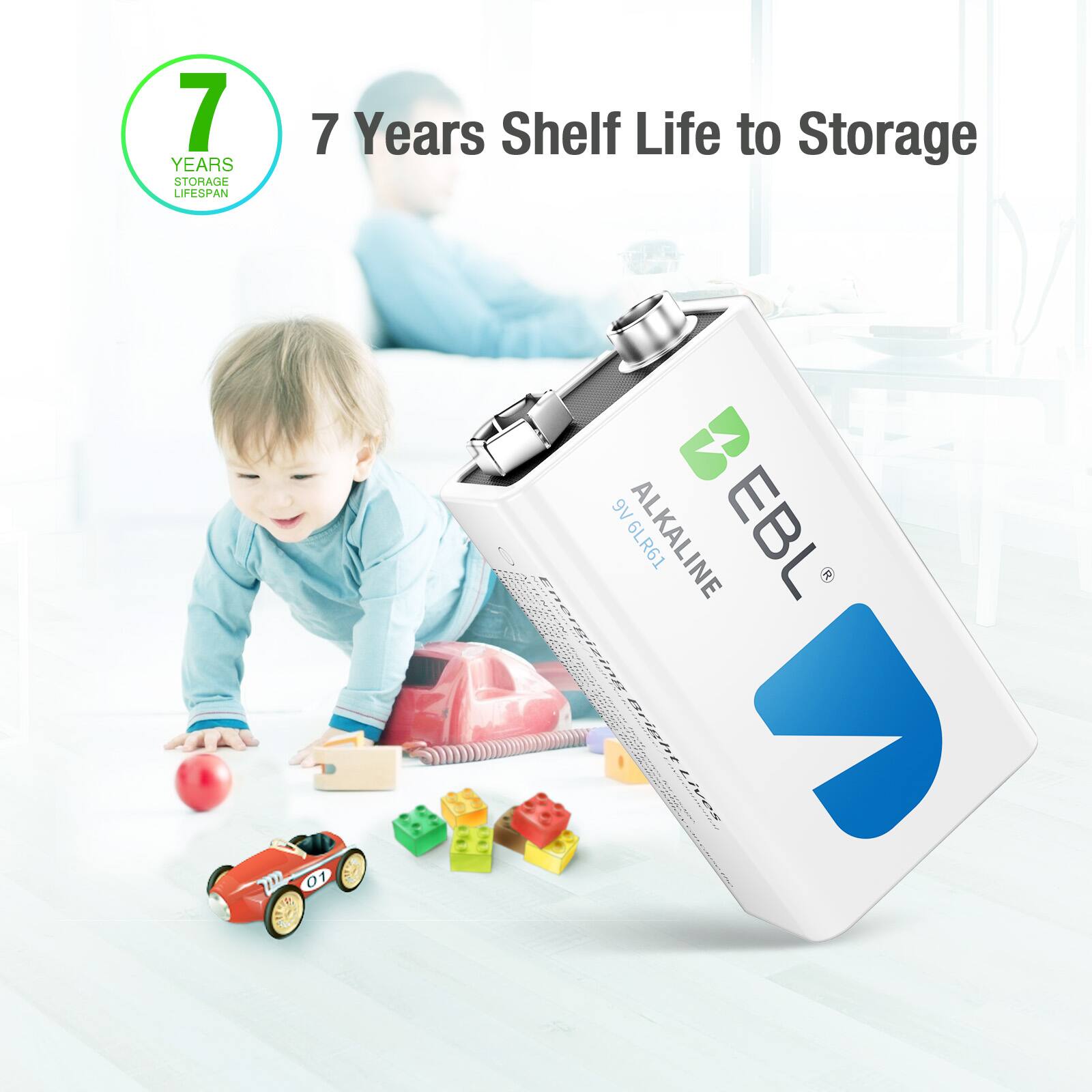 7 Years Shelf Life to Storage

EBL ALKALINE 9V/6LR61

BrightLives