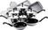 Angle. Farberware - Classic Series 17-Piece Cookware Set - Stainless Steel.