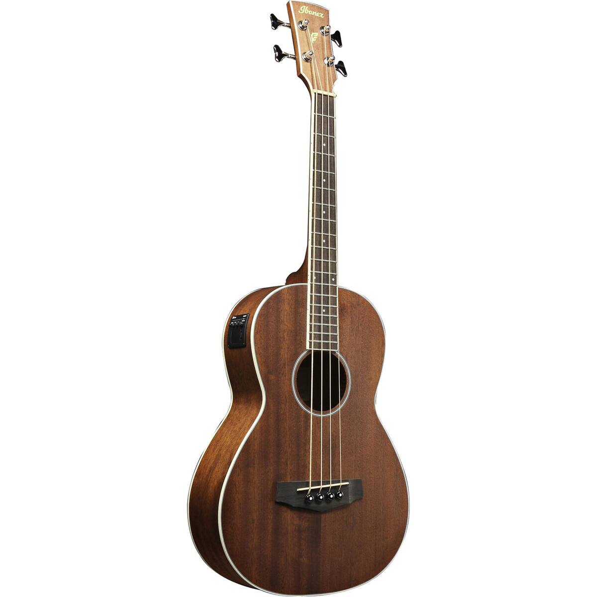 Alt View 1. Ibanez - Ibanez PNB14E Parlor Maple Neck Acoustic/Electric Bass Guitar, Open Pore Natural.