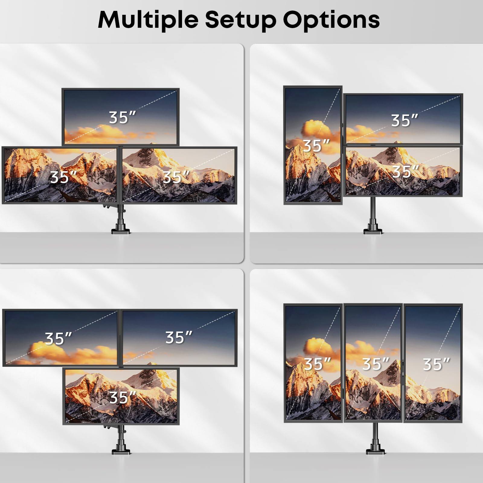 Multiple Setup Options

35" 35" 35" 35" 35" 35" 35" 35" 35" 35" 35"