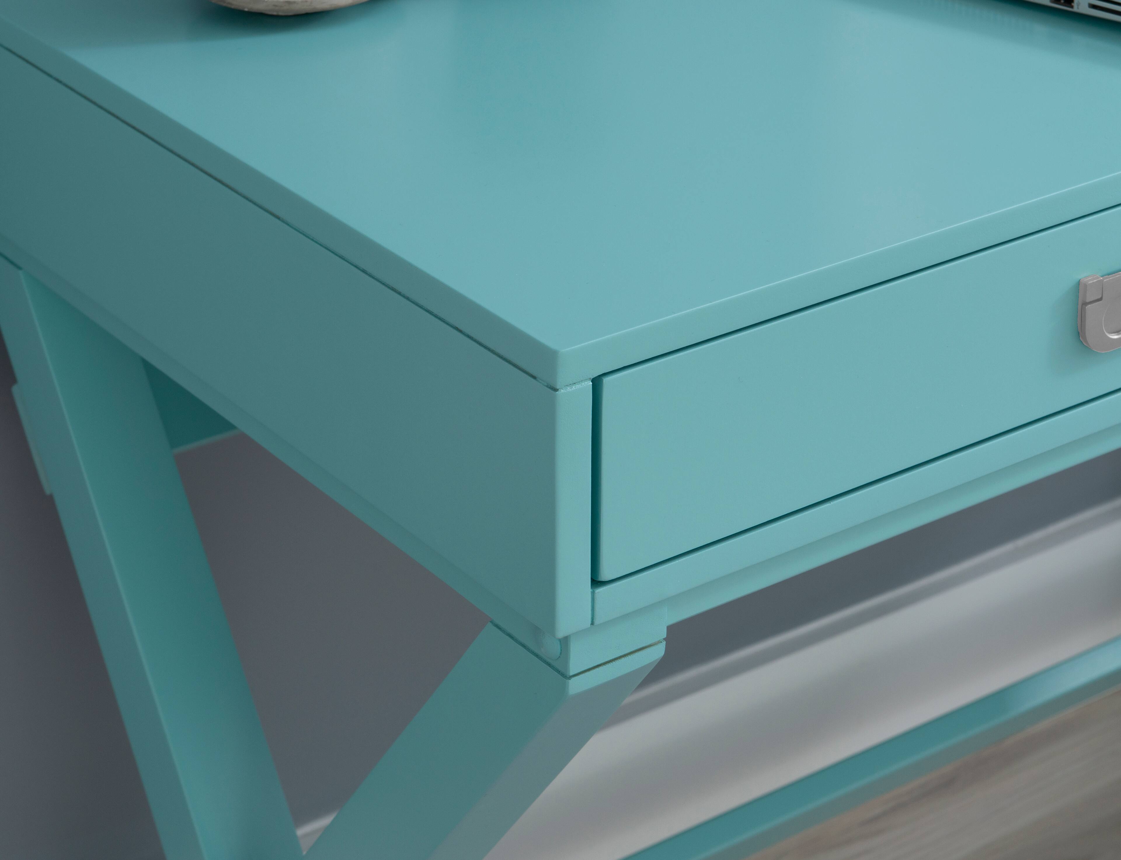 Alt View 20. Linon Home Décor - Penrose Two-Drawer Campaign-Style Writing Desk - Blue.