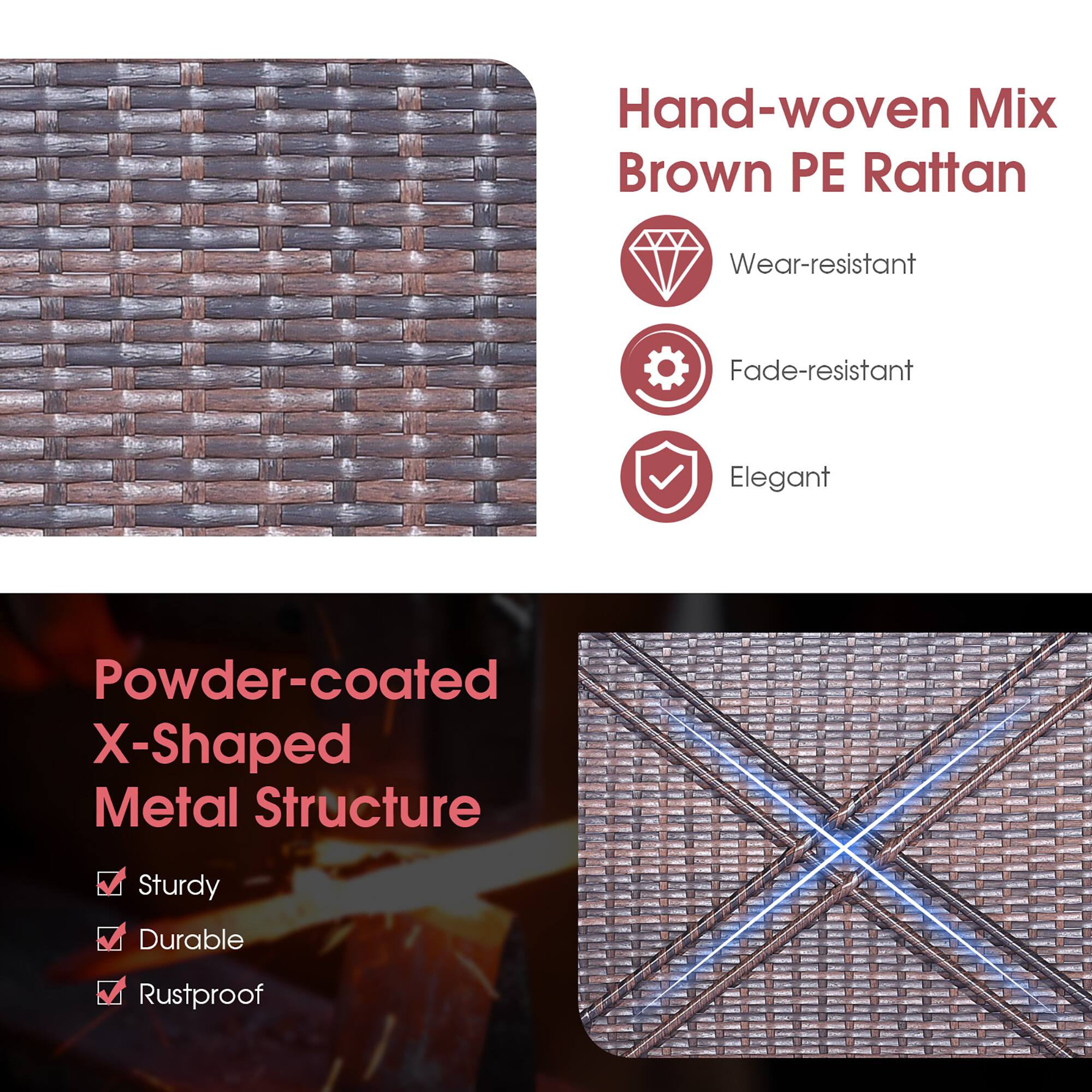 Alt View 7. Gymax - Gymax Single Person Hanging Swing Outdoor Hanging Seat w/ Back Cushion & Seat Cushion - Red.