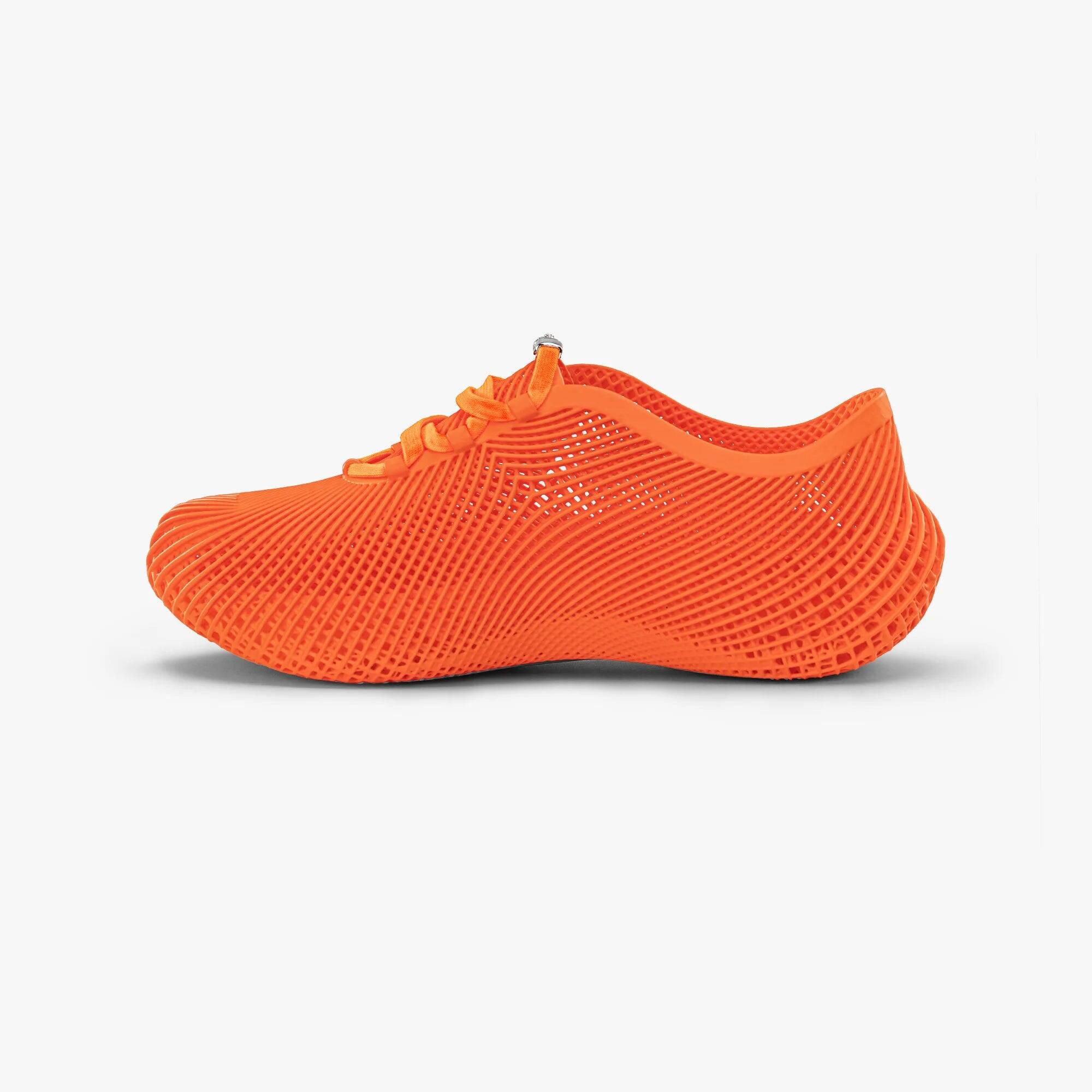 Left. Nexbie - Aeroraise 3D Printed Sneakers - Orange.