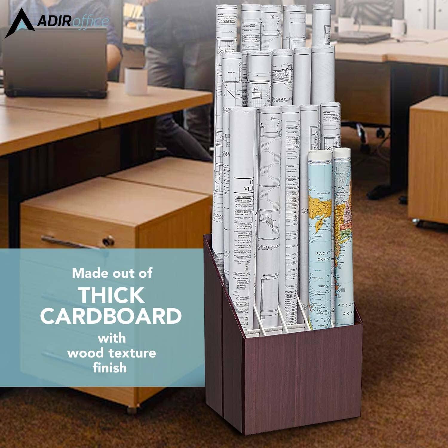 ADIR office R.UE 13 VILL Made out of THICK CARDBOARD with wood texture finish a PACIFIC OCEAN ATLANTIC OCEAN