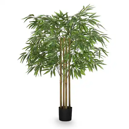 Front. Maia Shop - Maia Shop Artificial Bamboo Tree 3.5 Ft Tall Tropical Home Decoration, 41 Inches - Green.