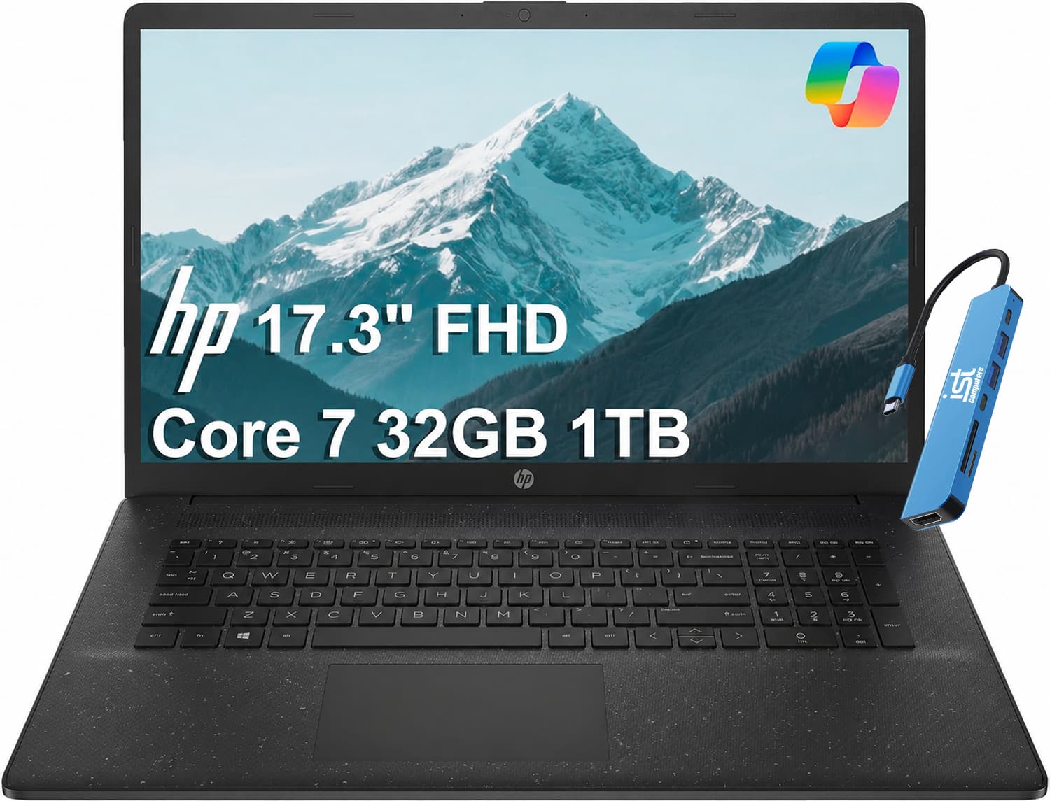 HP Upgraded 17 2025 Core i7 150U FHD Laptop 32GB RAM 1TB SSD