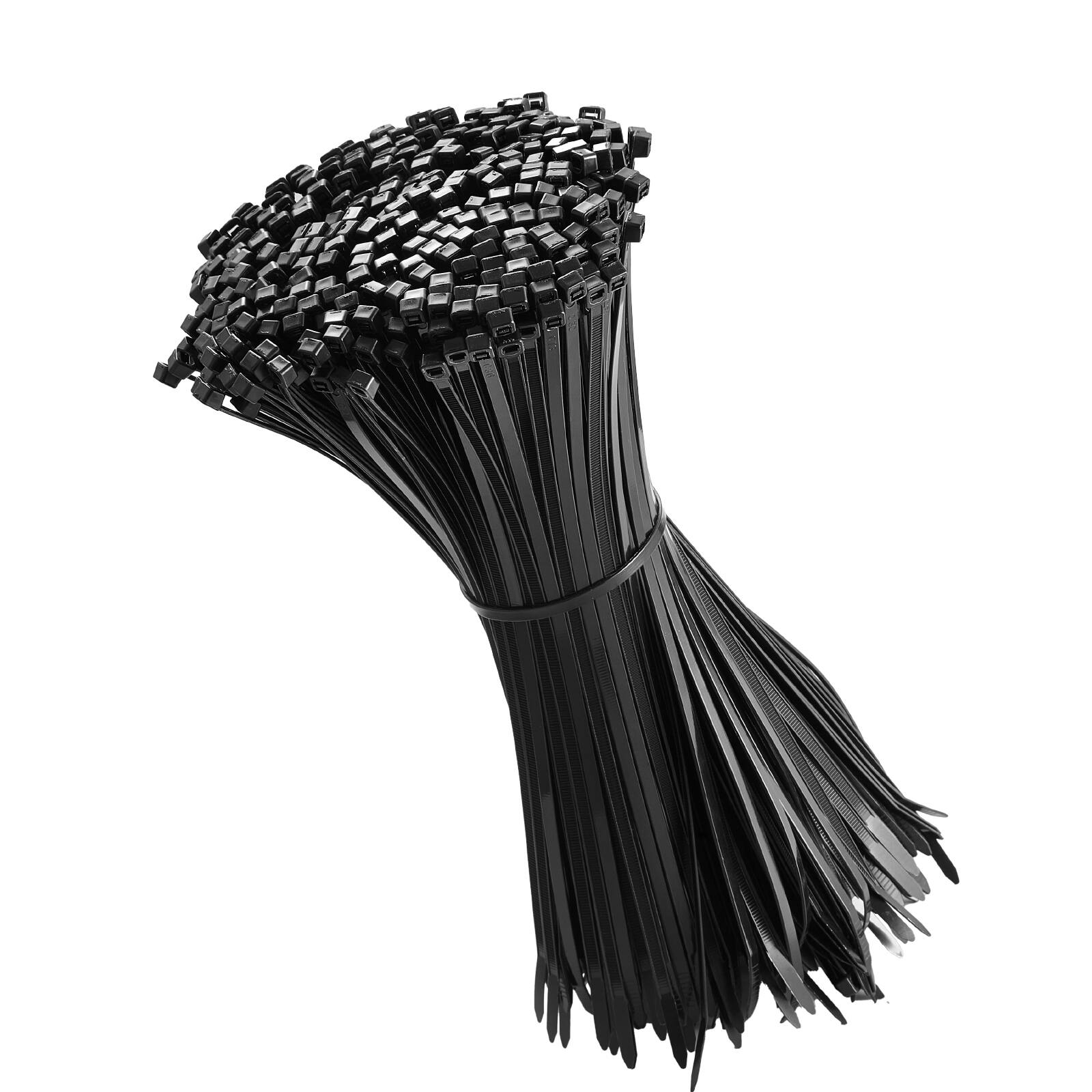 Alt View 5. VEVOR - 1000 Pack Cable Zip Ties,12-inch Heavy Duty Cable Wire Ties with 50LBS High Tensile Strength,Multi-Purpose Self-Locking - Black.